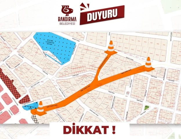 Bandırma'da iki cadde asfalt çalışması nedeniyle kapanacak