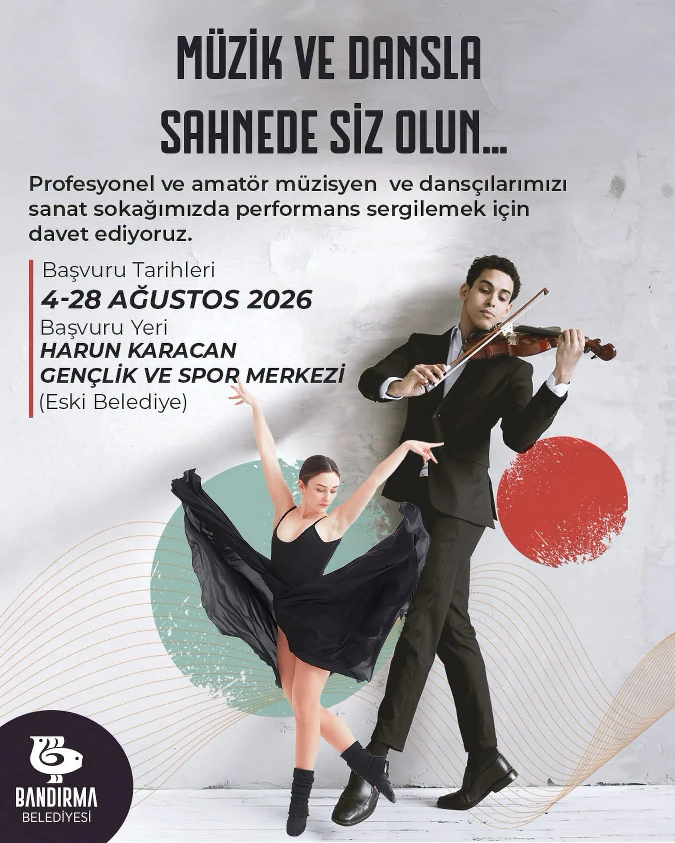 Bandırma’da Sanat Sokağı sahne başvuruları başladı