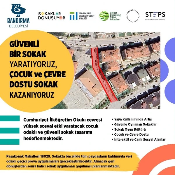 Bandırma’da Çocuk Dostu Sokak Projesi Başlıyor