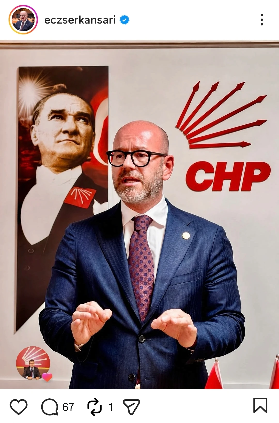 CHP'li Serkan Sarı: "Kişiler değişir, ilkeler ve Cumhuriyet kalır"