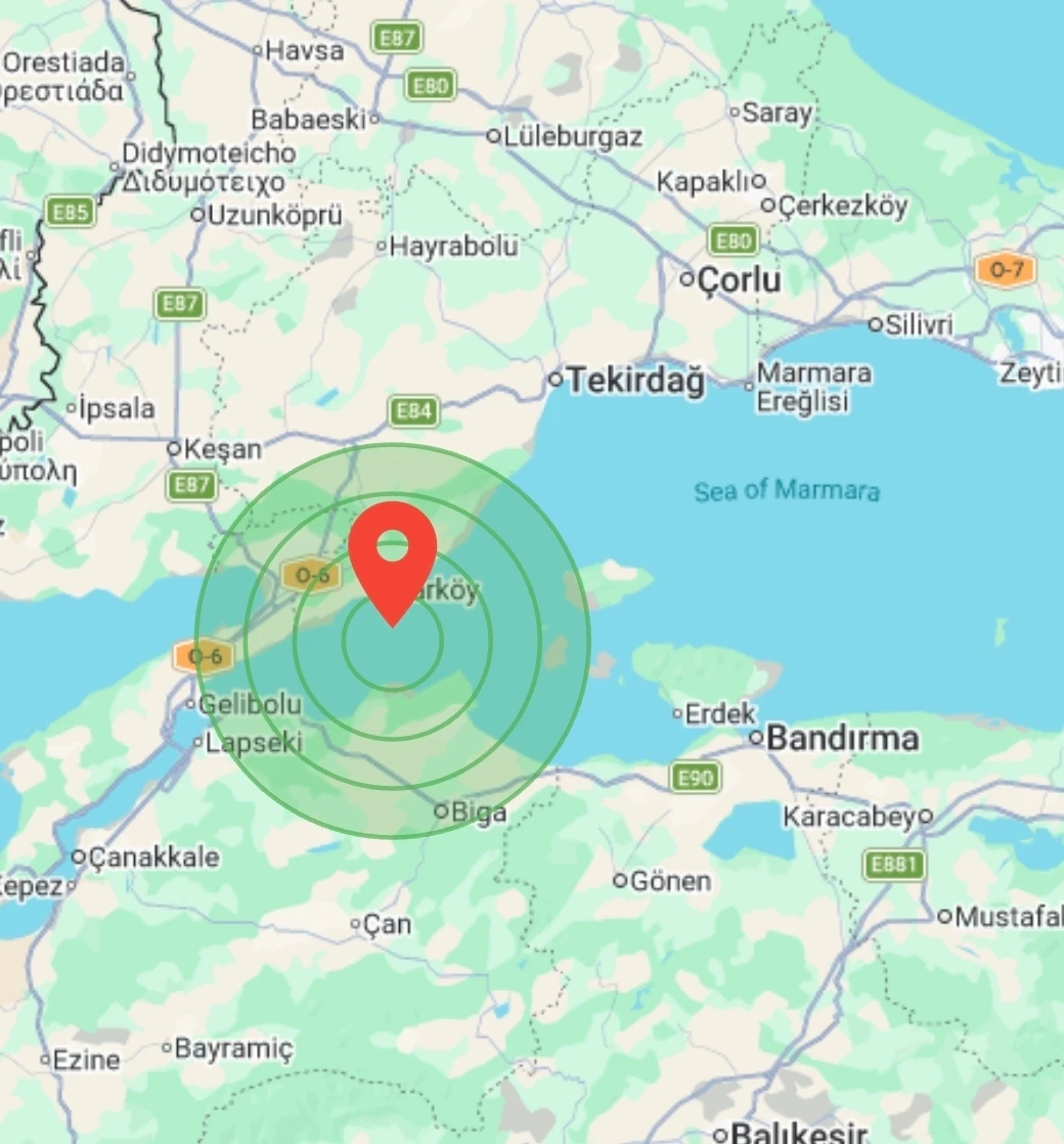 Marmara Denizi'nde 3,2 Büyüklüğünde Deprem
