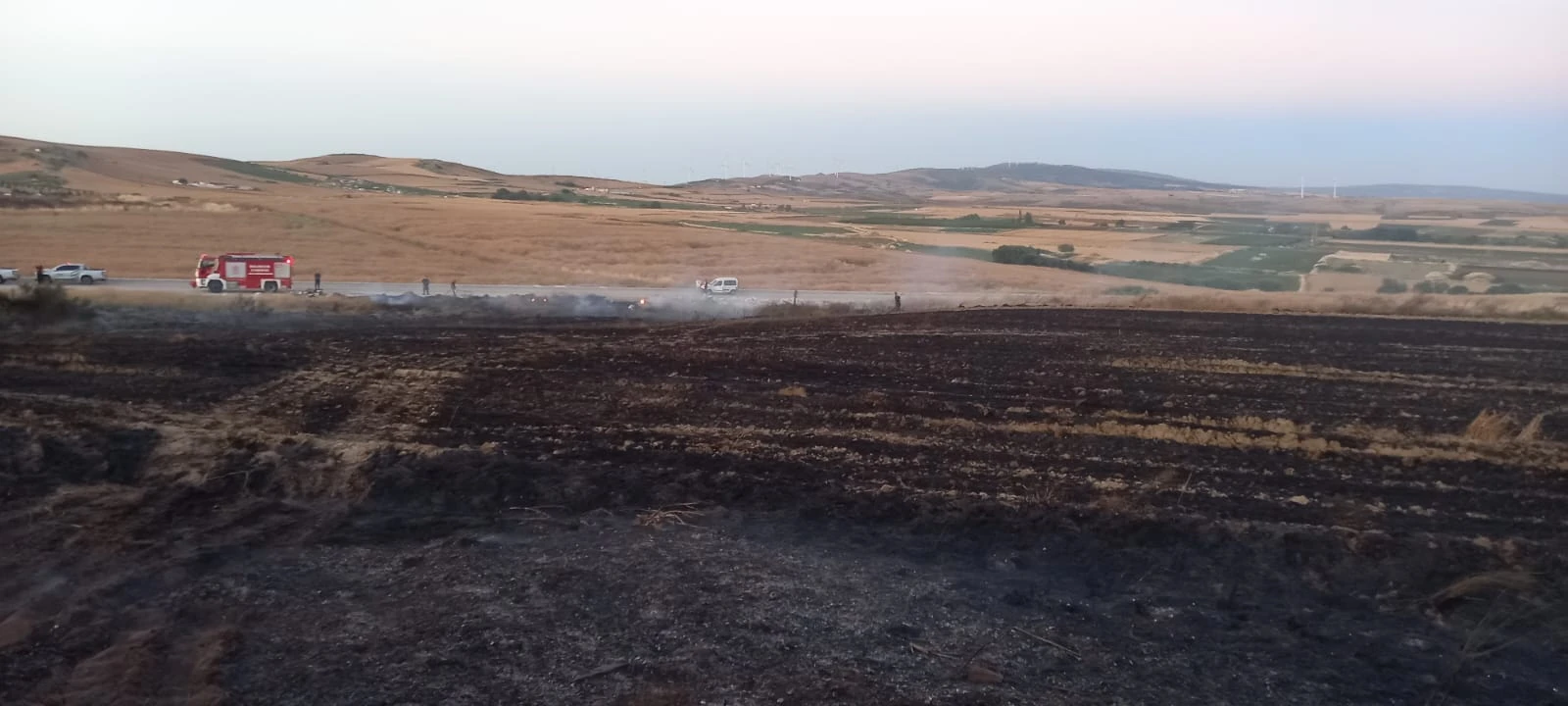 Bandırma’da Buğday Tarlası ve Arazide Yangın