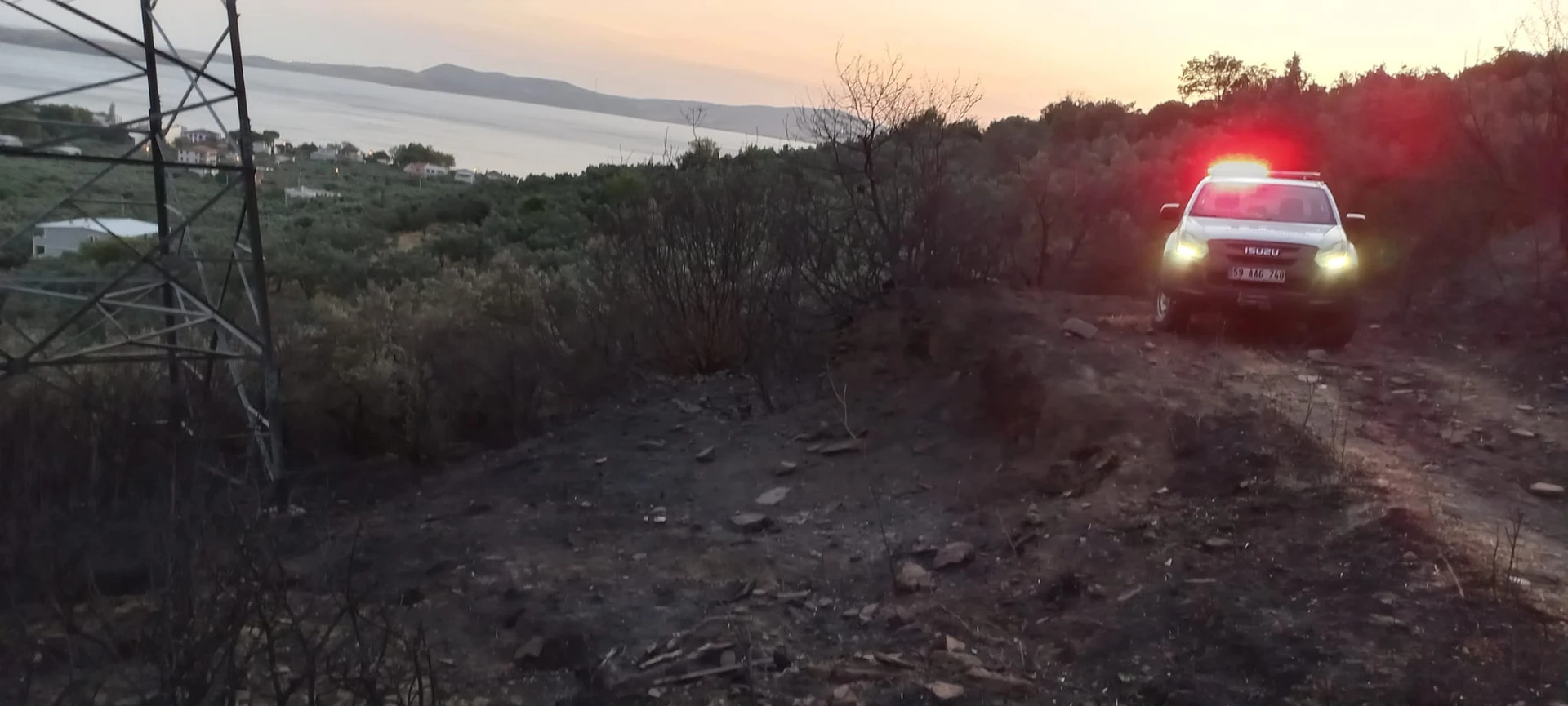 Erdek'teki orman yangını söndürüldü