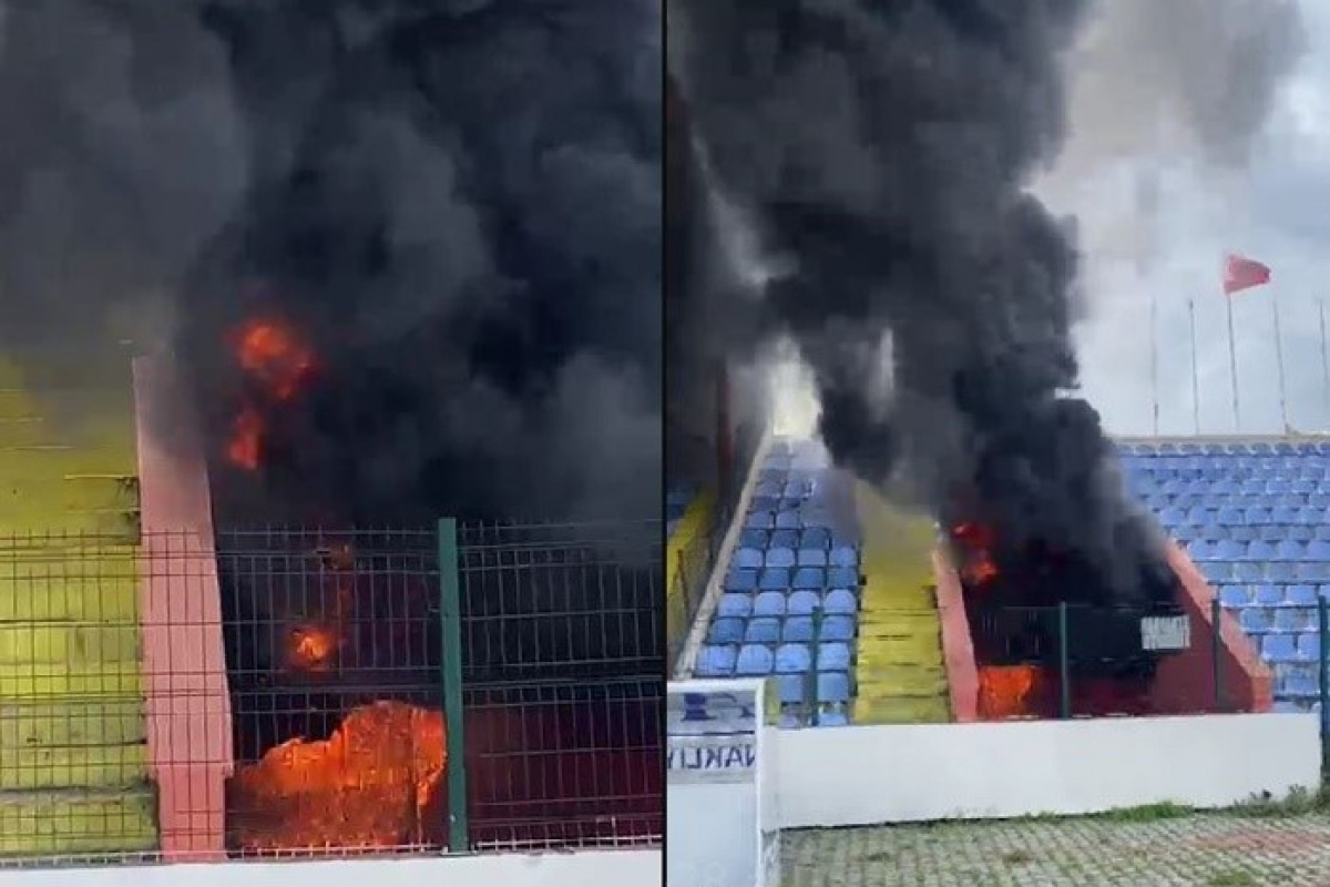Kazımiye Mahallesi'nde bulunan General Basri Stadyumu'nda seyirci tribün girişinde bulunan tahta ve plastik eşyalar tutuştu. Yangının büyümesi ve kara dumanların havaya yükselmesi, Kemalettin, Nusratiye ve Cemaliye mahallelerinden de görüldü. Kısa sürede olay yerine ulaşan itfaiye ekipleri tarafından yangına müdahale edilerek söndürüldü. Yangının kundaklama olabileceği şüphesi üzerinde duruluyor. Şehit Sebahattin Ergin Polis Merkezi Amirliği ekipleri tarafından olayla inceleme başlatıldı.