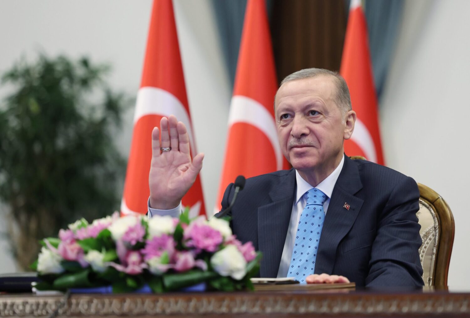 Cumhurbaşkanı Recep Tayyip Erdoğan, Akkuyu Nükleer Güç Santrali ilk nükleer yakıt getirme törenine Beştepe