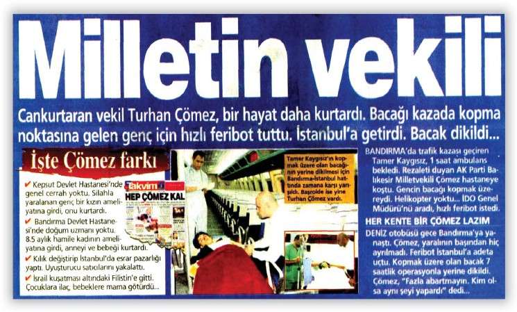 Balıkesir Milletvekili olduğu dönemde Turhan Çömez