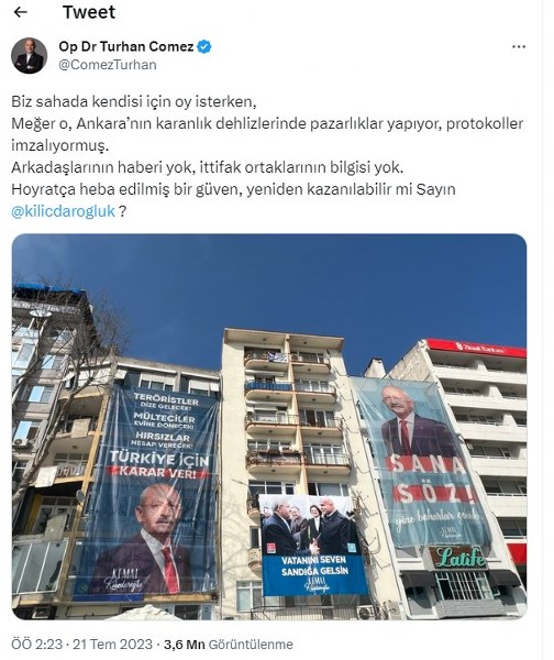 Çömez'den Düşündüren Paylaşım