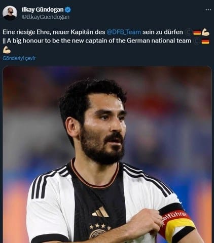 Transfer sezonunda Manchester City’den Barcelona’ya transfer olan 33 yaşındaki Türk futbolcu İlkay Gündoğan, Alman Milli Takımı’nın yeni kaptanı oldu.