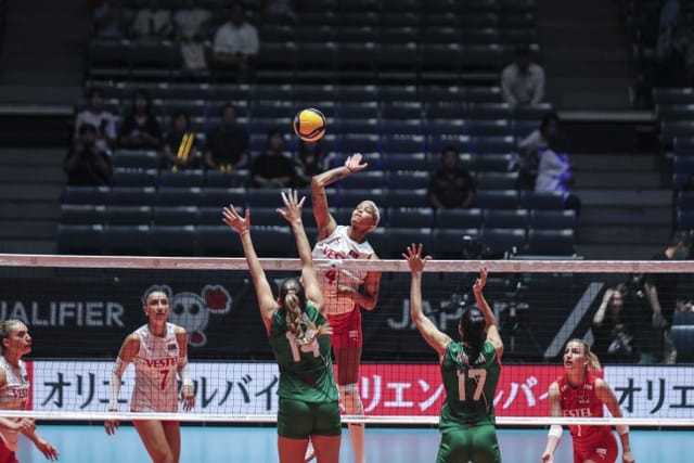 Filenin Sultanları yine set vermedi. A Milli Kadın Voleybol Takımı, Japonya’da düzenlenen Paris 2024 Olimpiyat Elemeleri’nde B Grubu