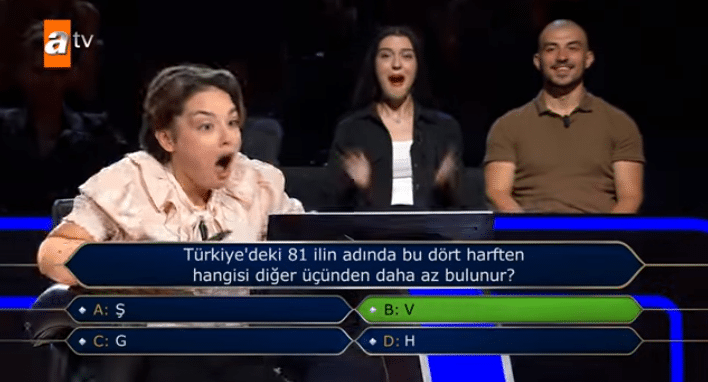 Kim Milyoner Olmak İster? yarışmasında 1 milyon TL değerindeki soruya ulaşıp, doğru cevabı veren Rabia Birsen Göğercin