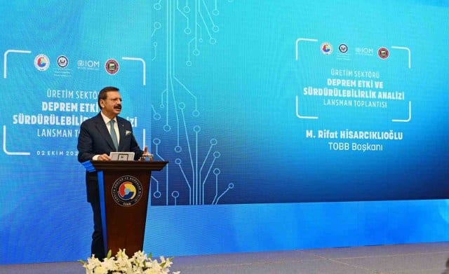 Türkiye Odalar ve Borsalar Birliği (TOBB), deprem bölgesindeki imalat sanayinin kısa, orta ve uzun vade yol haritasının yer aldığı “Üretim Sektörünün Deprem Etki Analiz ve Raporlama Çalışması”nın tanıtım toplantısını gerçekleştirdi.