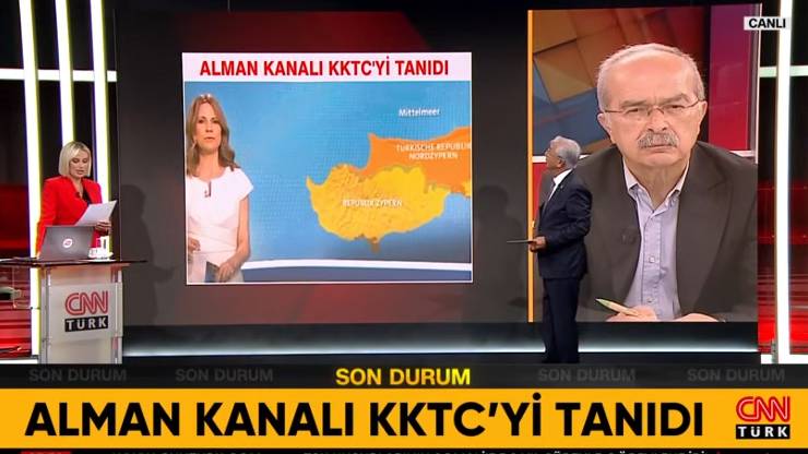 Almanya'nın RRD 1 Kanalında KKTC Haritası Yunanistan'ı Rahatsız Etti