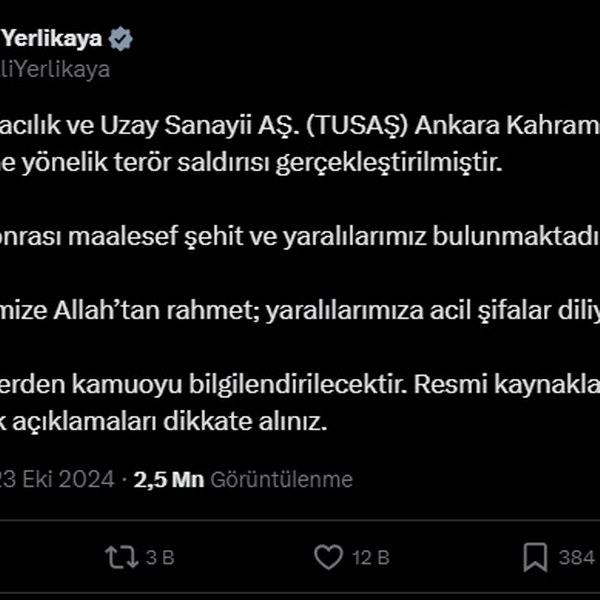 Ankara'da TUSAŞ'a Terör Saldırısı Şehit ve Yaralılar Var
