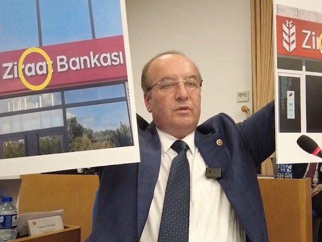 Ziraat Bankası, logo değiştirme maliyeti, usulsüz kredi iddiaları, Cevdet Akay, TBMM bütçe görüşmeleri, BDDK inceleme talebi