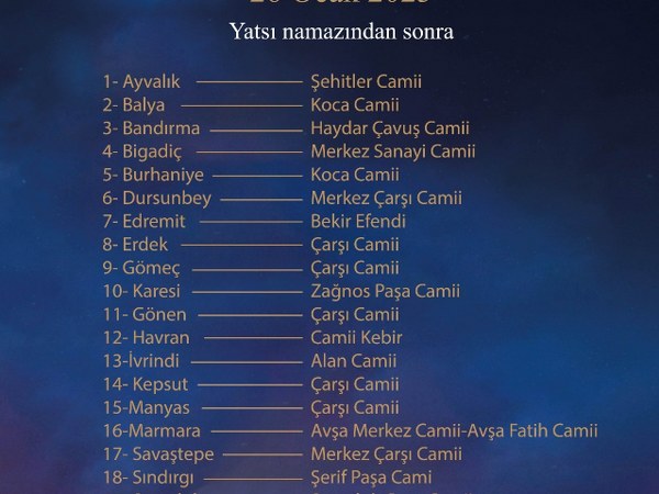 Miraç Kandili’nde 20 ilçede lokma dağıtılacak