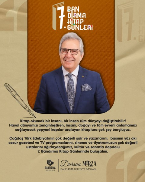 7. BANDIRMA KİTAP GÜNLERİ BAŞLIYOR!