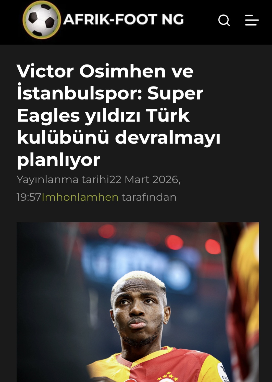 Osimhen 1.lig takımı alıyor