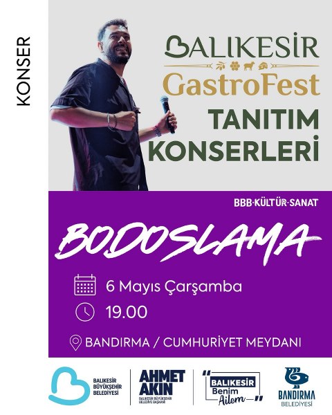 Bandırma’da GastroFest konseri düzenlenecek